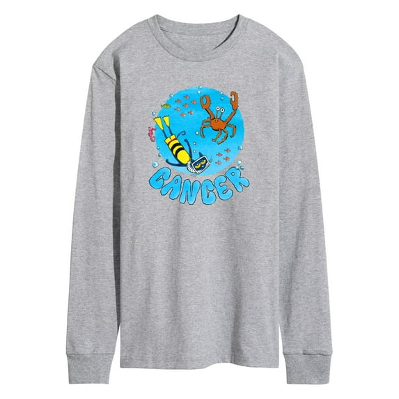 Pete The Cat - Cancer - Men's Long Sleeve Graphic T-Shirt