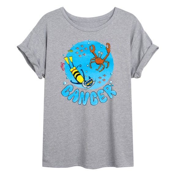 Pete The Cat - Cancer - Women's Oversized Graphic T-Shirt