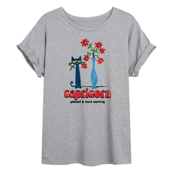 Pete The Cat - Capricorn - Women's Oversized Graphic T-Shirt