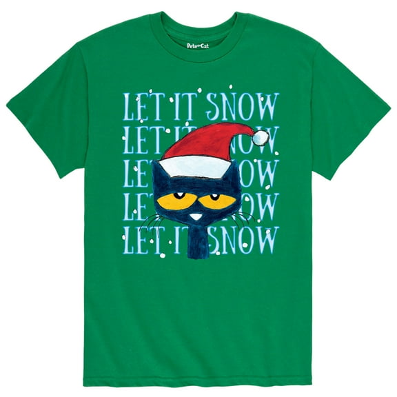 Pete The Cat - Christmas Holiday Let It Snow - Men's Short Sleeve Graphic T-Shirt
