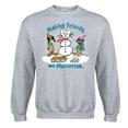 thumbnail image 1 of Pete The Cat - Christmas Holiday Making Friends Adult - Adult Crew Fleece, 1 of 5