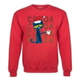 thumbnail image 1 of Pete The Cat - Christmas With Cocoa Adult - Adult Crew Fleece, 1 of 5
