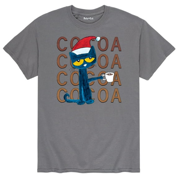 Pete The Cat - Christmas With Cocoa Adult - Men's Short Sleeve Graphic T-Shirt