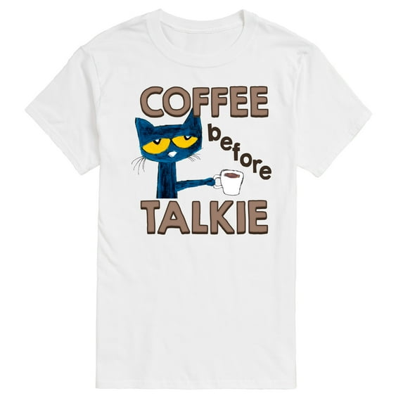 Pete The Cat - Coffee Before Talkie - Men's Short Sleeve Graphic T-Shirt