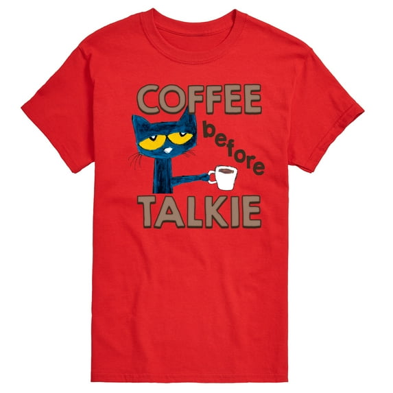 Pete The Cat - Coffee Before Talkie - Men's Short Sleeve Graphic T-Shirt