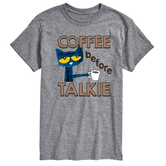 Pete The Cat - Coffee Before Talkie - Men's Short Sleeve Graphic T-Shirt