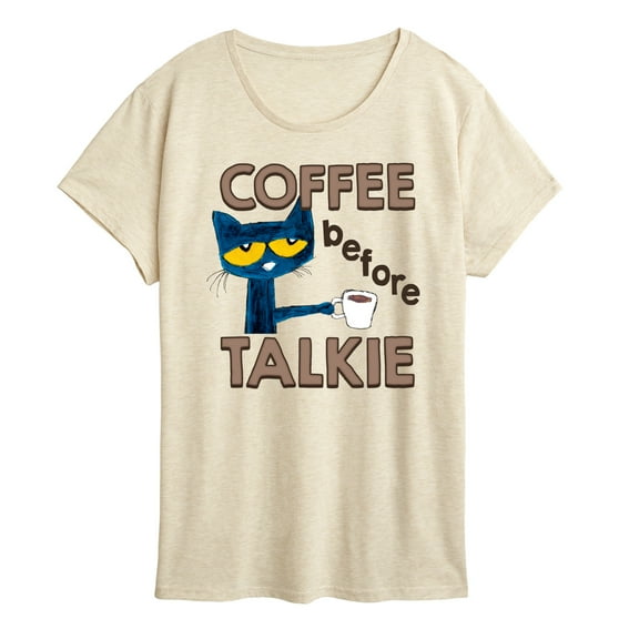 Pete The Cat - Coffee Before Talkie - Women's Short Sleeve Graphic T-Shirt