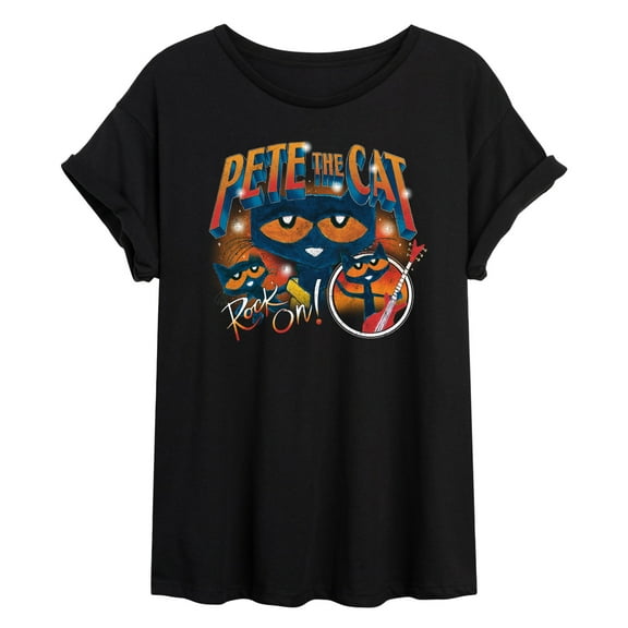 Pete The Cat - Collage - Women's Oversized Graphic T-Shirt