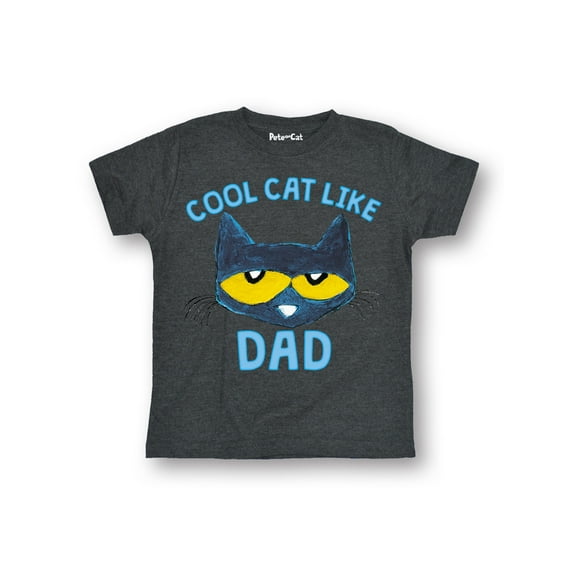 Pete The Cat - Cool Cat Like Dad - Father's Day - Youth Short Sleeve Graphic T-Shirt