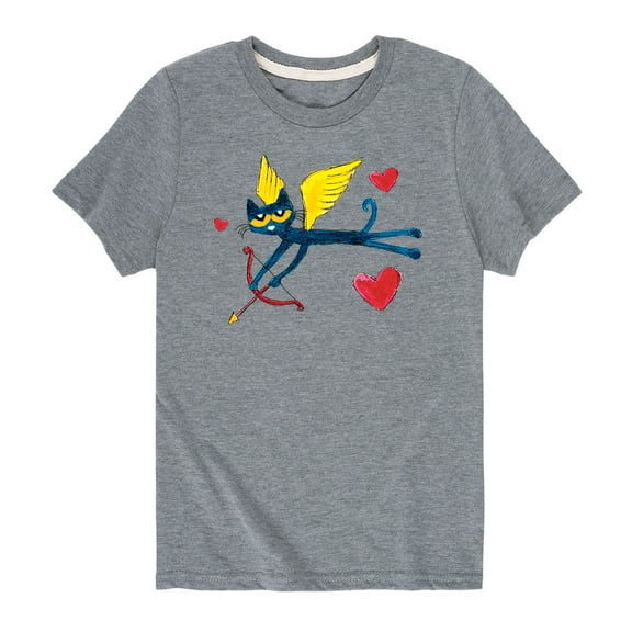 Pete The Cat - Cupid - Youth Short Sleeve Graphic T-Shirt