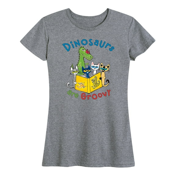 Pete The Cat - Dinosaurs Are Groovy - Women's Short Sleeve Graphic T-Shirt