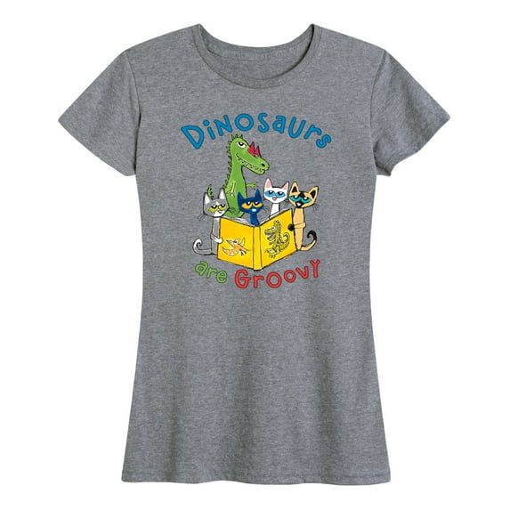 Pete The Cat - Dinosaurs Are Groovy - Women's Short Sleeve Graphic T-Shirt