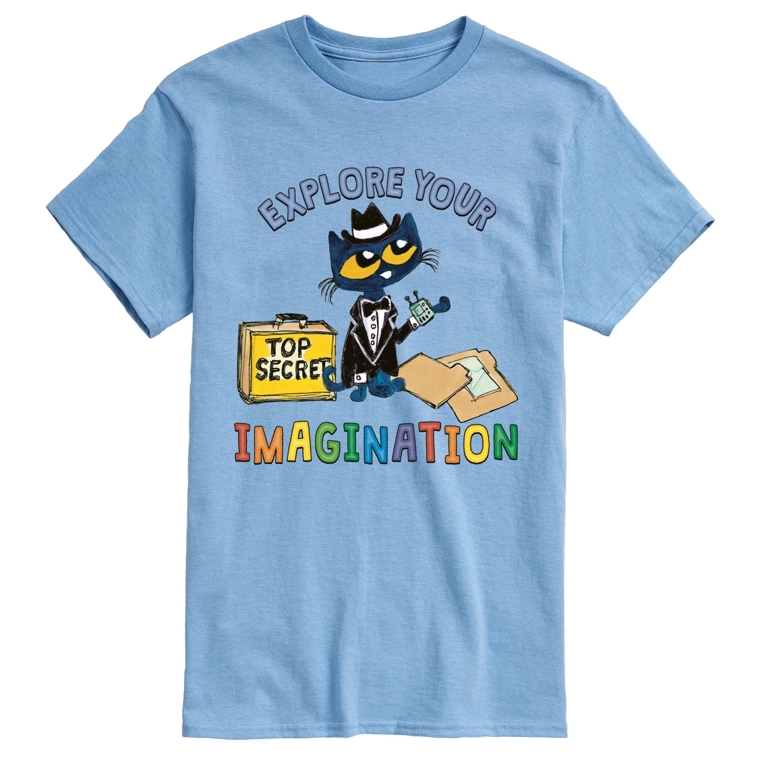 Pete The Cat Explore Your Imagination Men's Short Sleeve Graphic T
