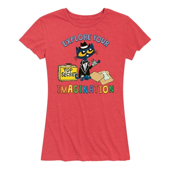 Pete The Cat - Top Secret Explore Your Imagination - Women's Short Sleeve Graphic T-Shirt