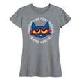thumbnail image 1 of Pete The Cat - Face Trick Or Treat Graphic - Women's Short Sleeve Graphic T-Shirt, 1 of 5