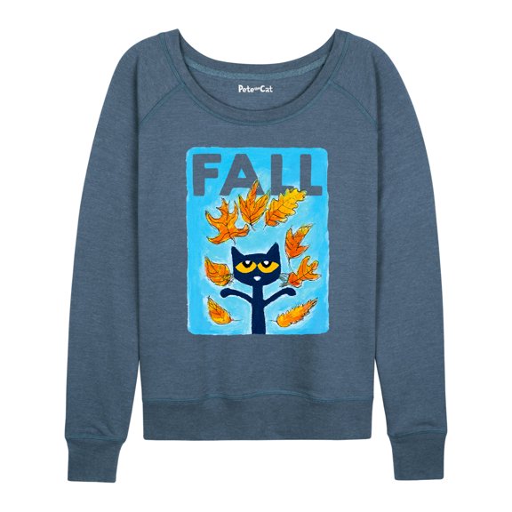 Pete The Cat - Falling Leaves - Women's Lightweight French Terry Long Sleeve Shirt
