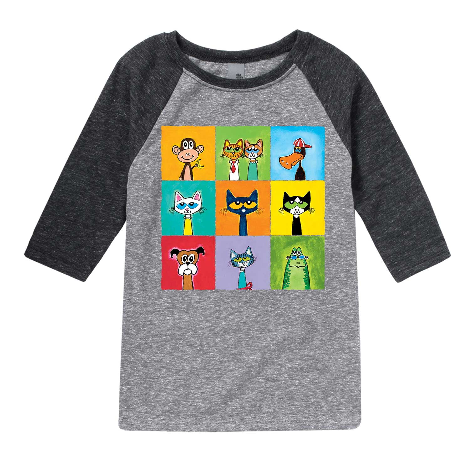 Pete The Cat - Family & Friends Collage - Youth Raglan - Walmart.com