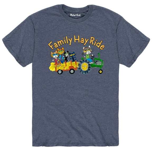 Pete The Cat - Family Hay Ride - Men's Short Sleeve Graphic T-Shirt
