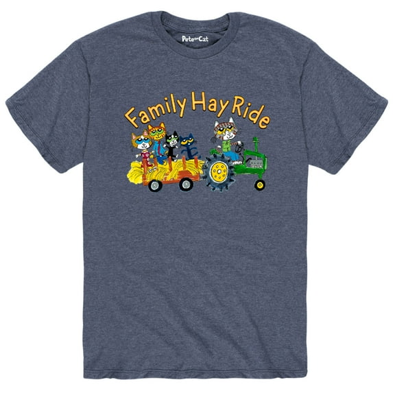 Pete The Cat - Family Hay Ride - Men's Short Sleeve Graphic T-Shirt
