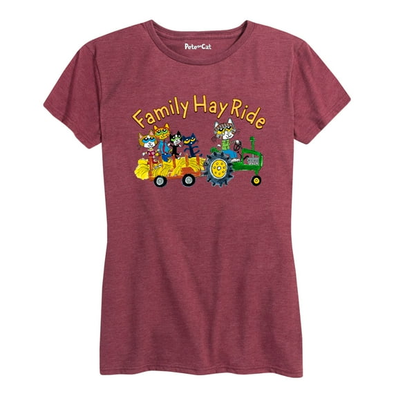 Pete The Cat - Family Hay Ride - Women's Short Sleeve Graphic T-Shirt