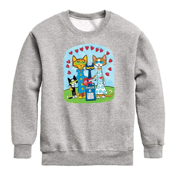 Pete The Cat - Family - Toddler And Youth Crewneck Fleece Sweatshirt
