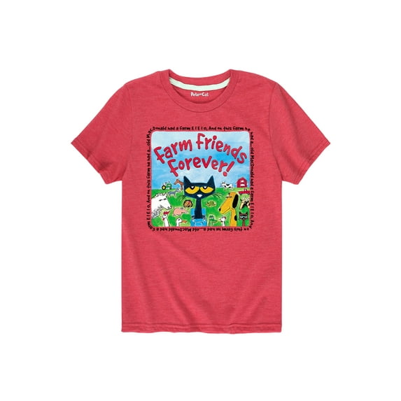 Pete The Cat - Farm Friends Forever - Toddler Short Sleeve Graphic T-Shirt