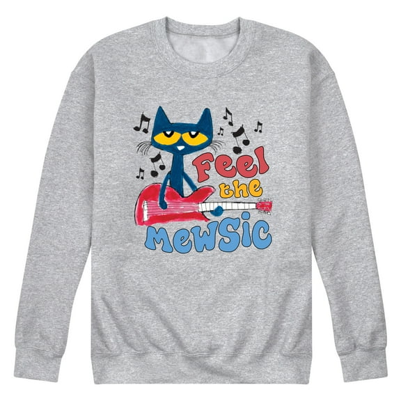 Pete The Cat - Feel The Mewsic - Men's Crew Fleece Sweatshirt