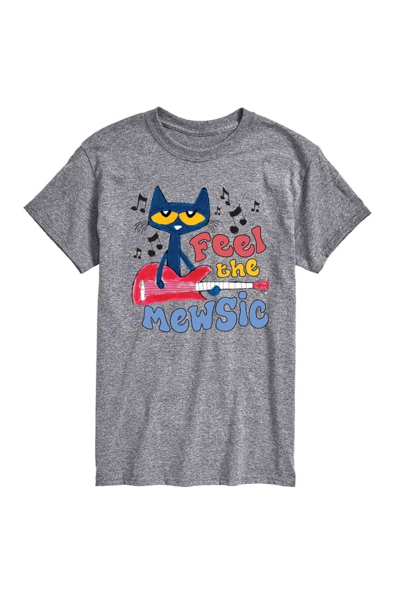 - Feel The Mewsic - Men's Short Sleeve Graphic T-Shirt
