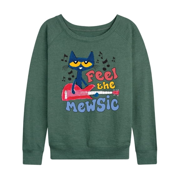 Pete The Cat - Feel The Mewsic - Women's French Terry Long Sleeve Shirt