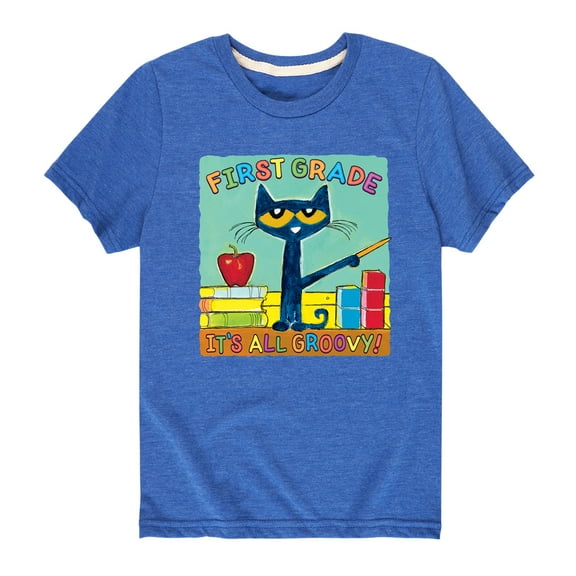Pete The Cat - First Grade It's All Groovy - Toddler Short Sleeve Graphic T-Shirt