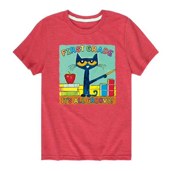Pete The Cat - First Grade It's All Groovy - Toddler Short Sleeve Graphic T-Shirt