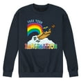 thumbnail image 1 of Pete The Cat - Flying Box Free Your Imagination - Men's Crew Neck Fleece Pullover, 1 of 6