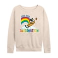 thumbnail image 1 of Pete The Cat - Flying Box Free Your Imagination - Women's Lightweight French Terry Long Sleeve Shirt, 1 of 6