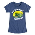 thumbnail image 1 of Pete The Cat - Follow Your Own Path - Toddler And Youth Girls Short Sleeve Graphic T-Shirt, 1 of 6