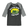 thumbnail image 1 of Pete The Cat - Follow Your Own Path - Toddler And Youth Raglan Graphic T-Shirt, 1 of 7