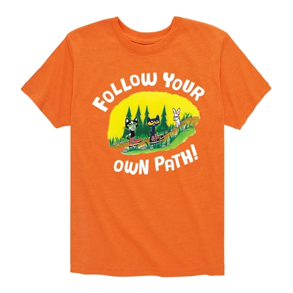 Pete The Cat - Follow Your Own Path - Toddler And Youth Short Sleeve Graphic T-Shirt