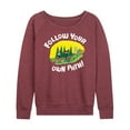 thumbnail image 1 of Pete The Cat - Follow Your Own Path - Women's Lightweight French Terry Long Sleeve Shirt, 1 of 6