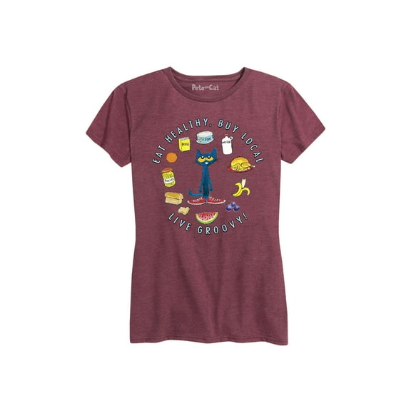 Pete The Cat - Food Groups Adult - Women's Short Sleeve Graphic T-Shirt