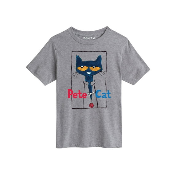 Pete The Cat - Frame With Button - Youth Short Sleeve Graphic T-Shirt