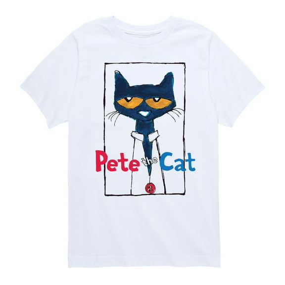 Pete The Cat - Frame with Button - Toddler Short Sleeve Graphic T-Shirt