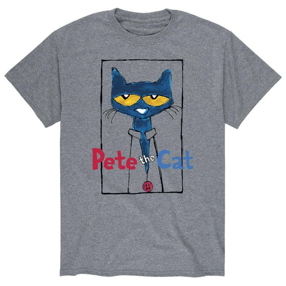 Pete The Cat - Framed W Button - Men's Short Sleeve Graphic T-Shirt