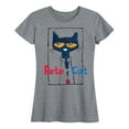 thumbnail image 1 of Pete The Cat - Framed W Button - Women's Short Sleeve Graphic T-Shirt, 1 of 5