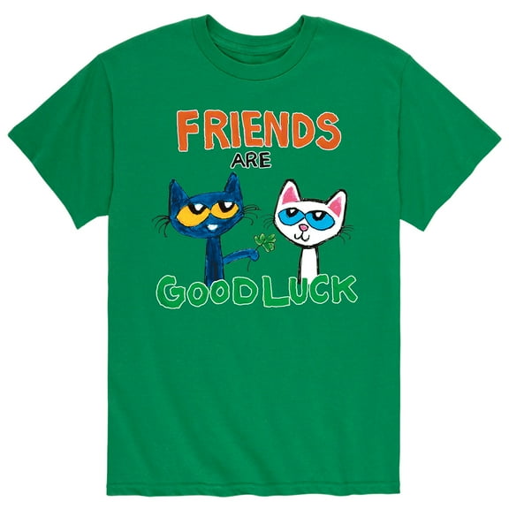 Pete The Cat - Friend Are Good Luck - Men's Short Sleeve Graphic T-Shirt
