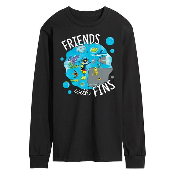 Pete The Cat - Friends With Fins - Men's Long Sleeve T-Shirt
