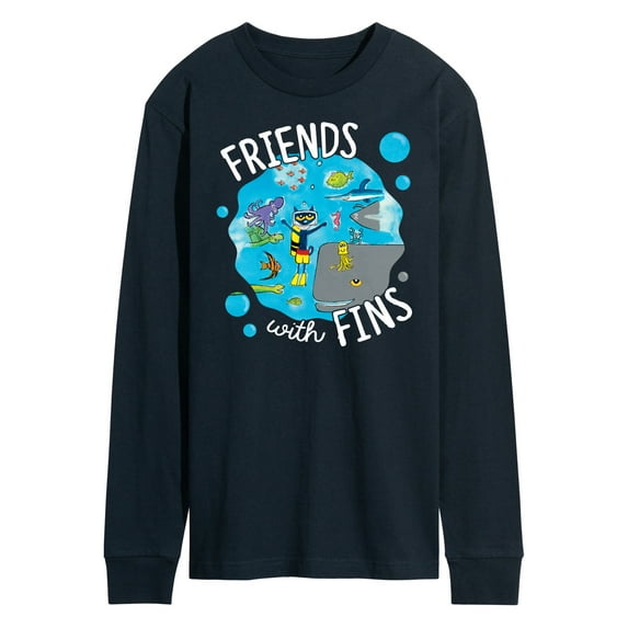Pete The Cat - Friends With Fins - Men's Long Sleeve T-Shirt