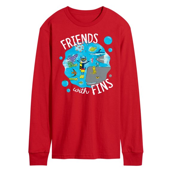 Pete The Cat - Friends With Fins - Men's Long Sleeve T-Shirt