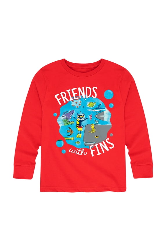 - Friends With Fins - Toddler And Youth Long Sleeve Graphic T-Shirt
