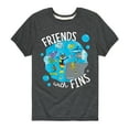 thumbnail image 1 of Pete The Cat - Friends With Fins - Toddler And Youth Short Sleeve Graphic T-Shirt, 1 of 6