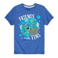 thumbnail image 1 of Pete The Cat - Friends With Fins - Toddler And Youth Short Sleeve Graphic T-Shirt, 1 of 6