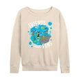 thumbnail image 1 of Pete The Cat - Friends With Fins - Women's Lightweight French Terry Long Sleeve Shirt, 1 of 5